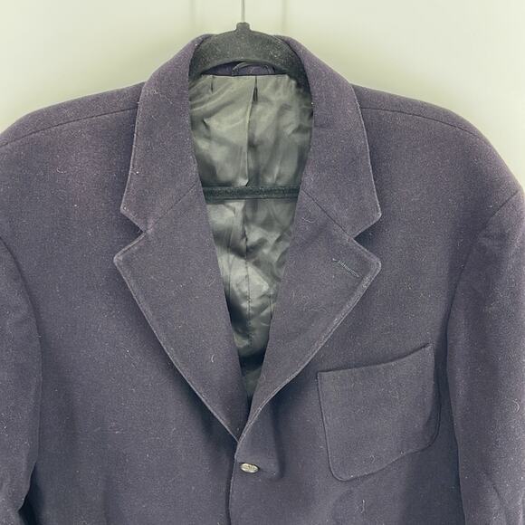 Vintage J. Crew Cashmere wool blend 3 button no vent sport coat blazer sz L - Picture 2 of 6